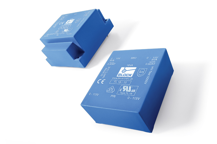 Laag profiel transformator stabiel op de PCB