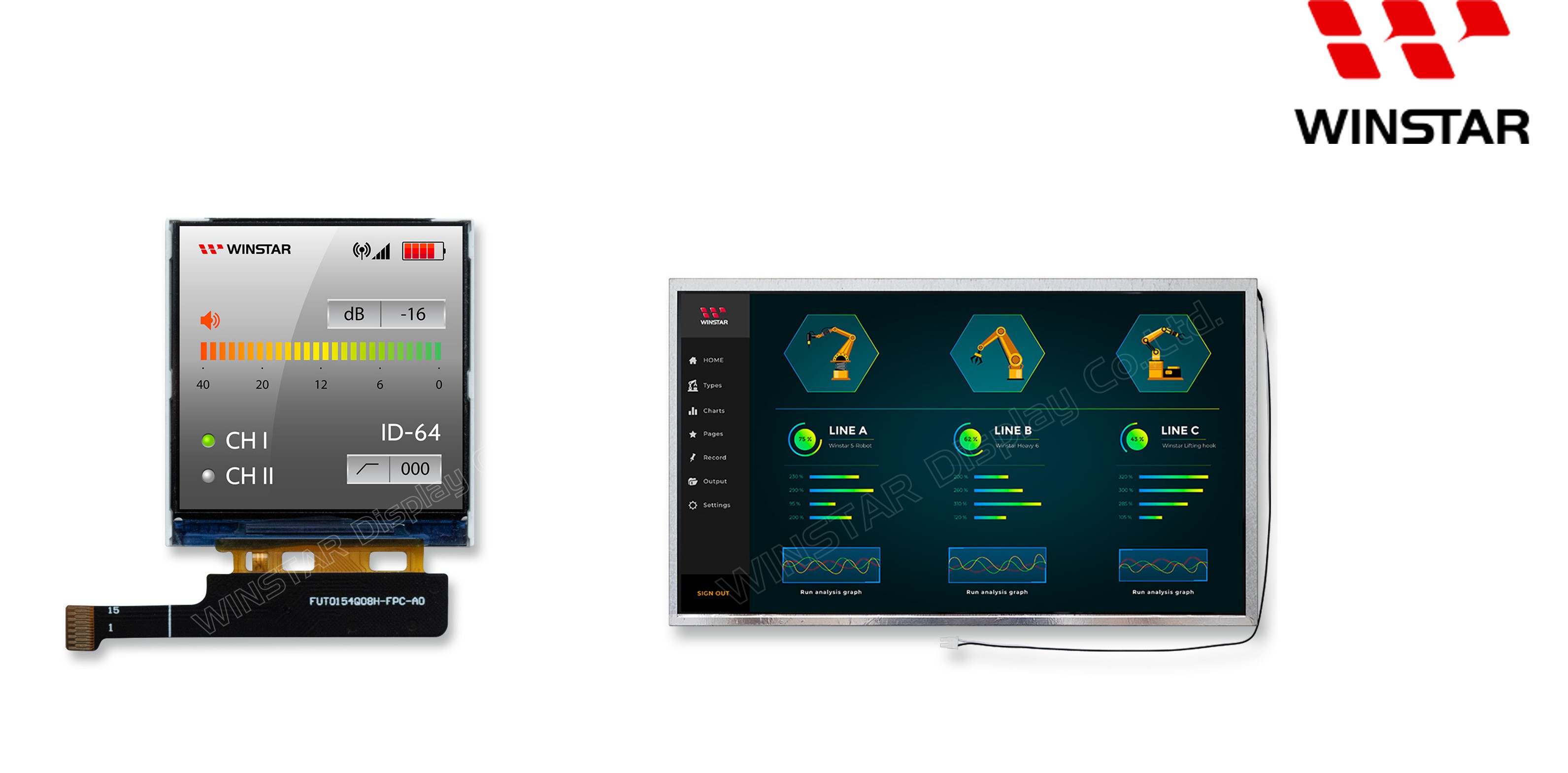 Winstar adds 2 TFT-LCD Displays