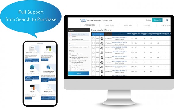 Nippon Chemi-Con Website Renewal | Five New Features