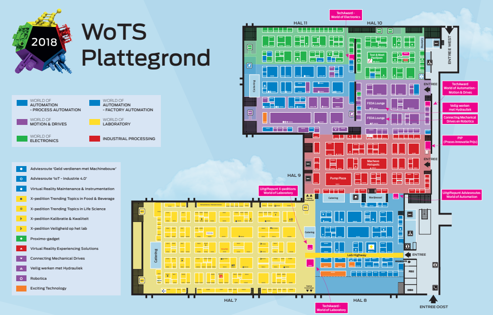 Inschrijvingen en plattegrond World of Electronics