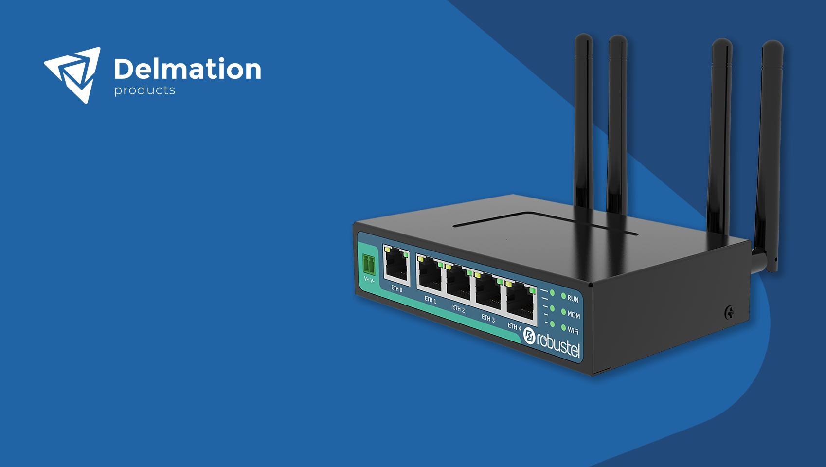 Robustel R2011-4L, een veelzijdige IoT router met 5 Ethernet poorten