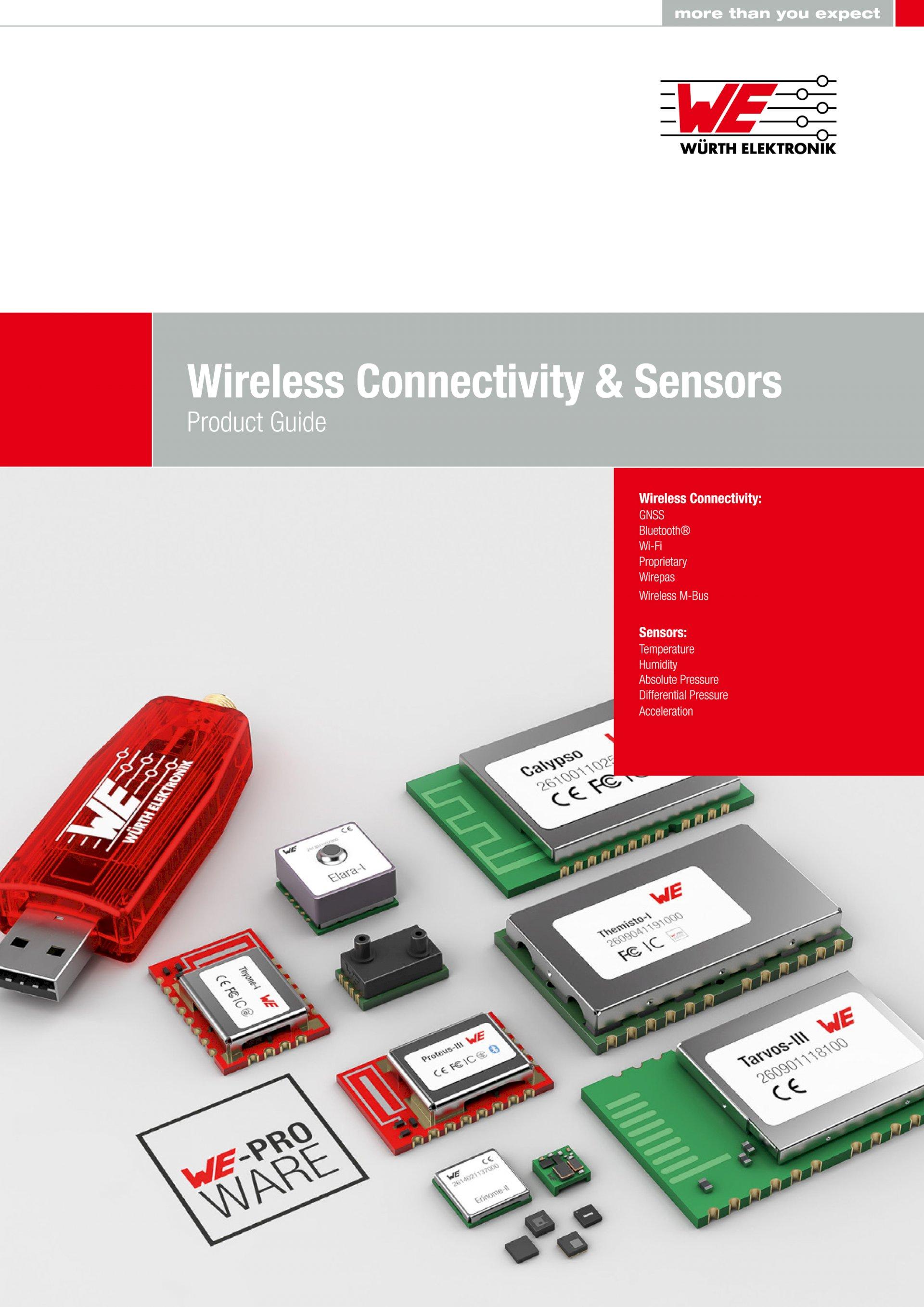 Wrth Elektronik presents its Wireless Connectivity & Sensors Product Guide