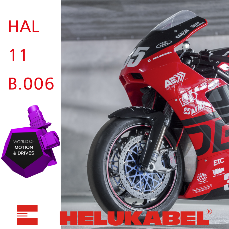 Bewonder de Electric Superbike op de stand van HELUKABEL