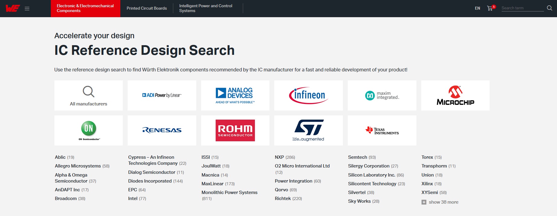 Wrth Elektronik extends online service for IC reference designs