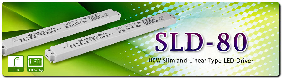 SLD-80-serie: slanke en lineaire 80W LED-driver