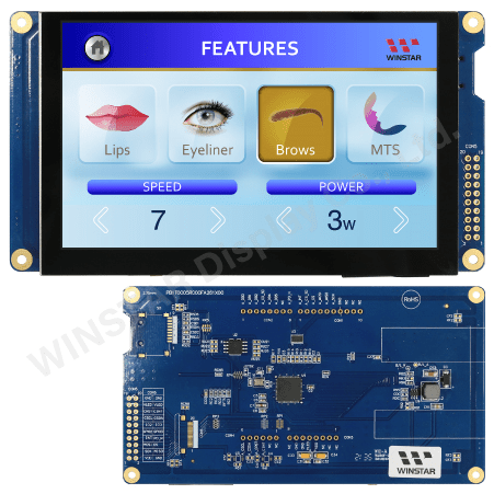 Winstar WF50FSYBGDSGA  5 inch High Brightness SPI 800480 IPS TFT with PCAP Touch