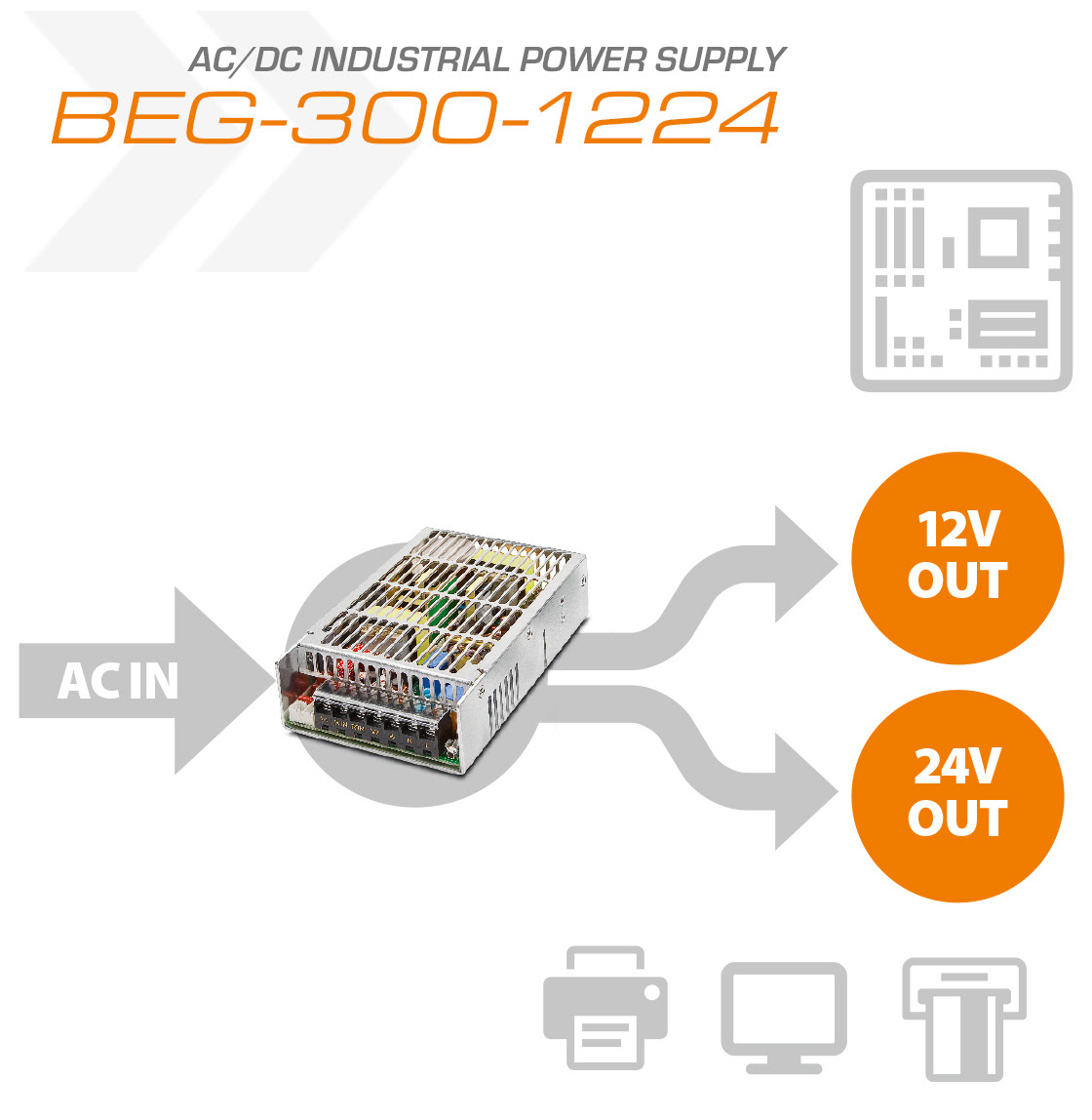 2-in-1 PSU from Bicker saves space, energy and costs