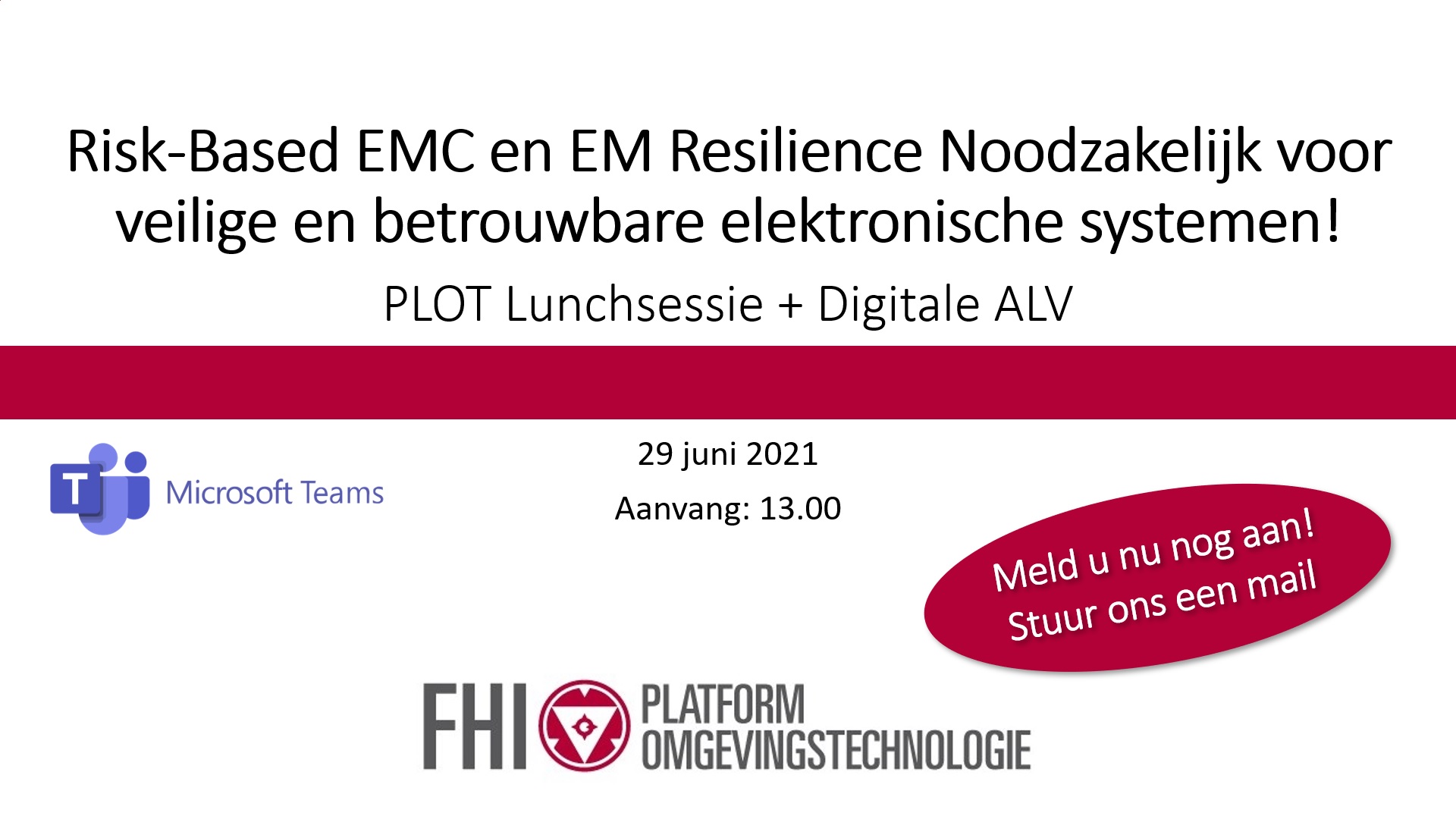 Digitale ledenvergadering PLOT gecombineerd met lunchsessie op 29 juni