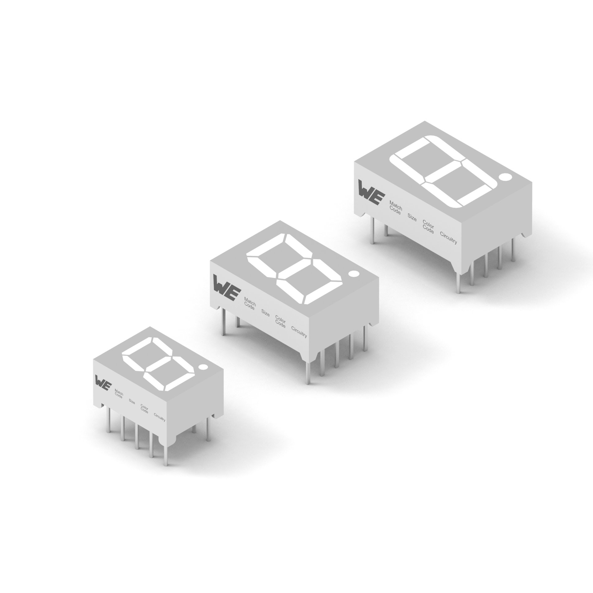 7-segment displays from Wrth Elektronik