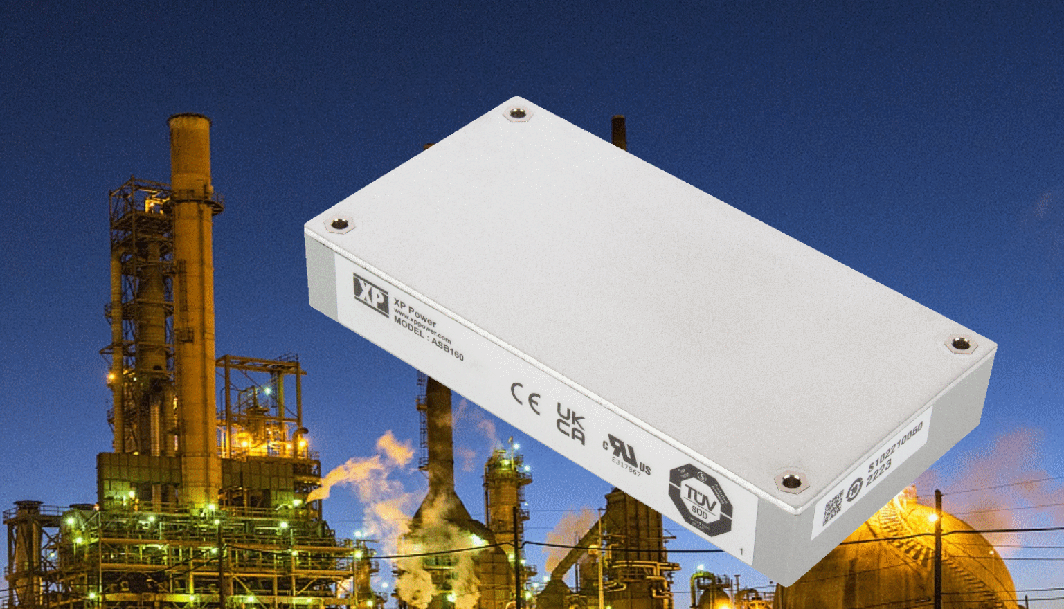 Base-plate gekoelde 160W AC/DC voeding