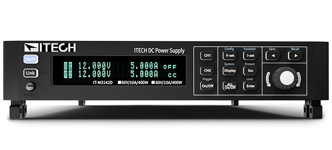 De Itech IT-M3100D-serie programmeerbare 2-kanaals DC voeding