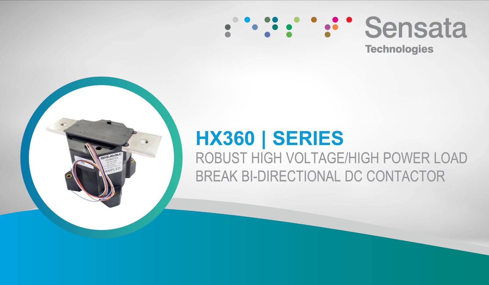 Sensata HX360 Series  High Voltage/High Power Load Break Bi-Directional DC Contactor