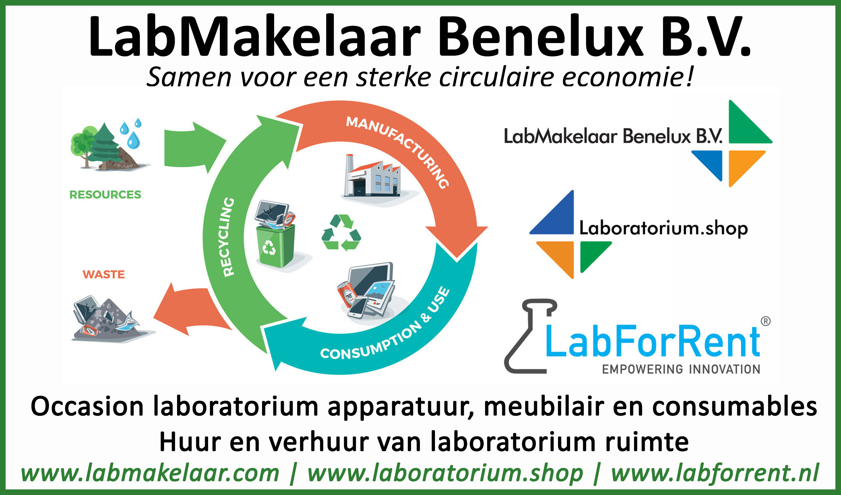 Huur uw laboratorium inrichting bij LabMakelaar