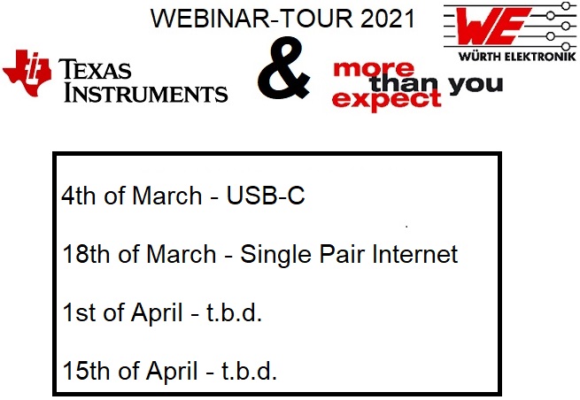 Webinartour Texas Instruments and Wrth Elektronik