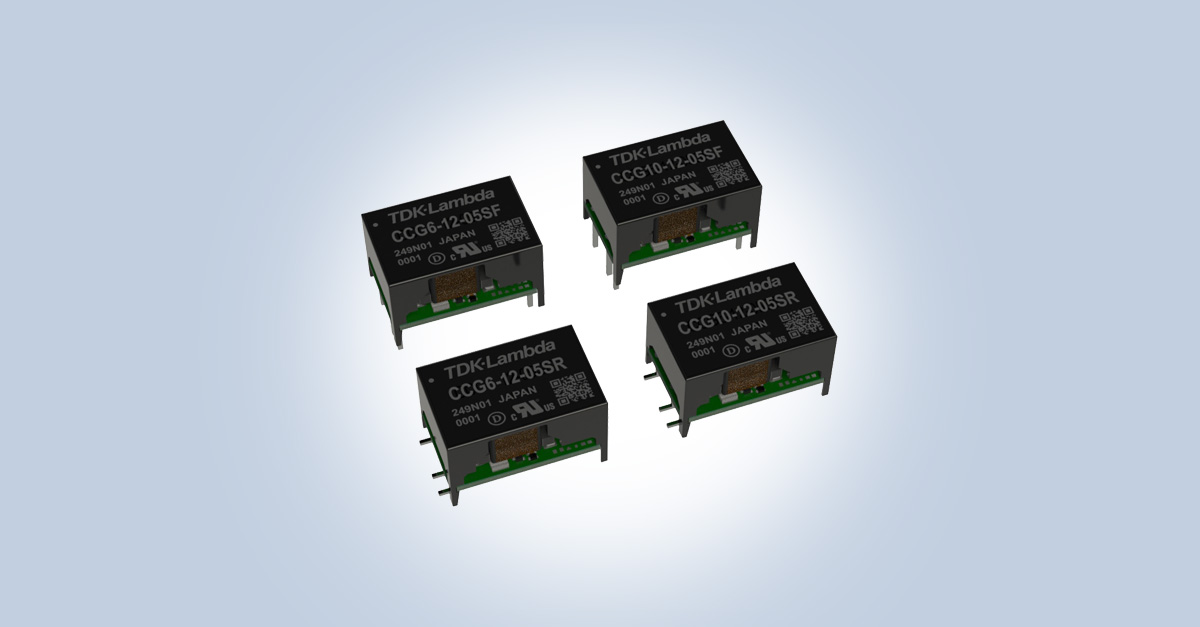 Serie DC-DC omzetters uitgebreid met 6 W en 10 W through-hole- en SMD-uitvoeringen