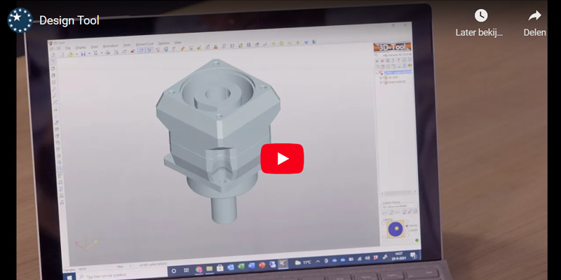 Design tool controleert servomotor tandwielkast combinatie