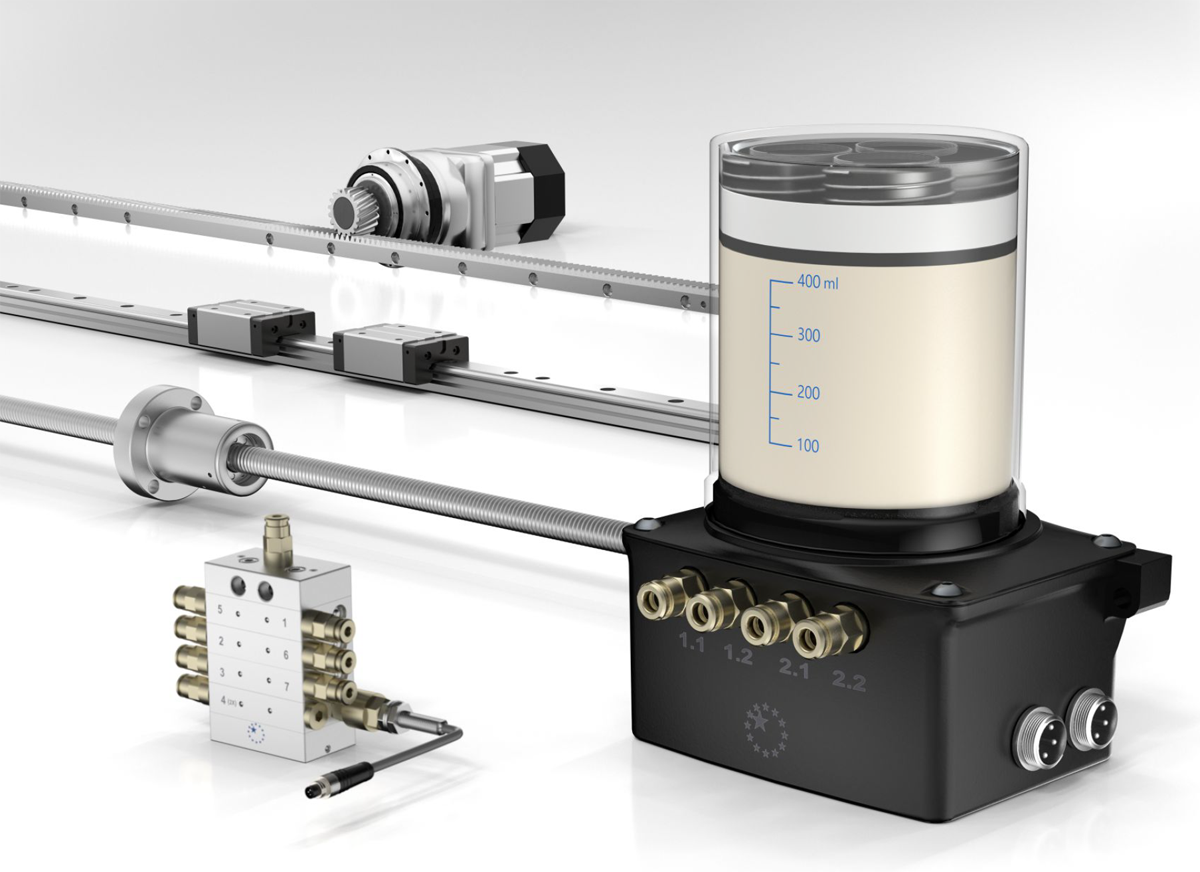 Automatisch CNC smeersysteem compleet met progressieve verdeler