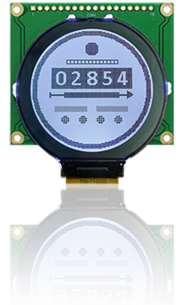 Winstar Round COG LCD with PCB on Module