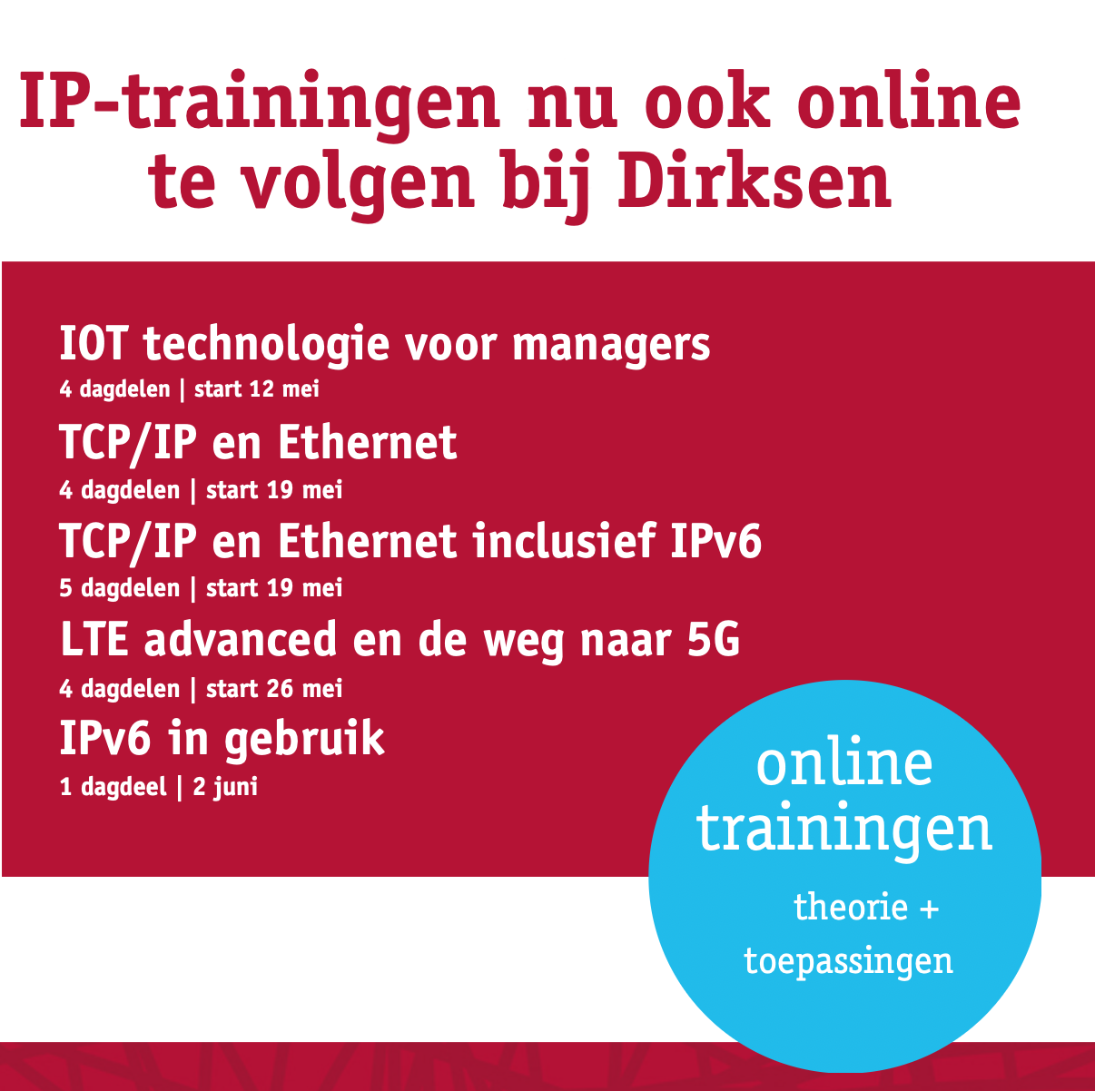 Dirksen gaat online door!